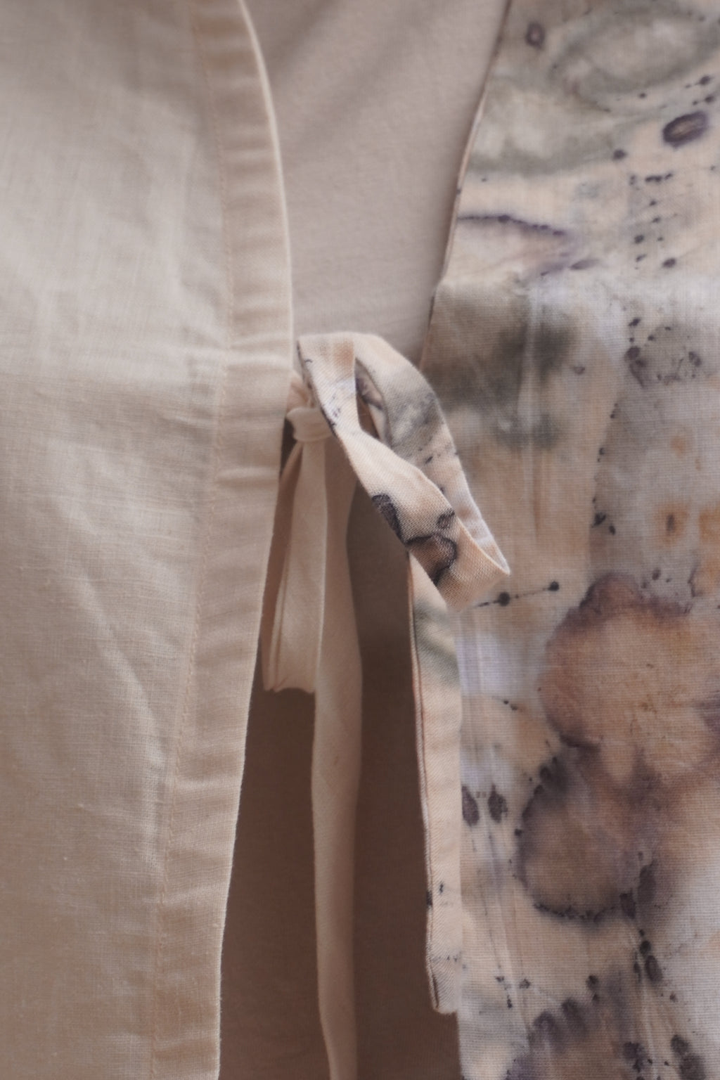 EcoPrint Koleksiyon El Yapımı Kolsuz Crop Yelek