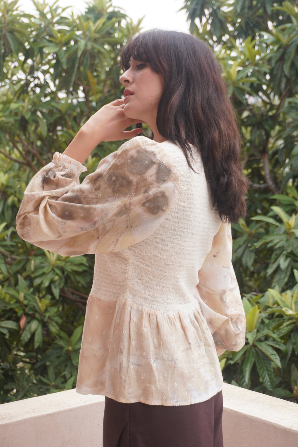 EcoPrint Koleksiyon Balon Kol Bluz