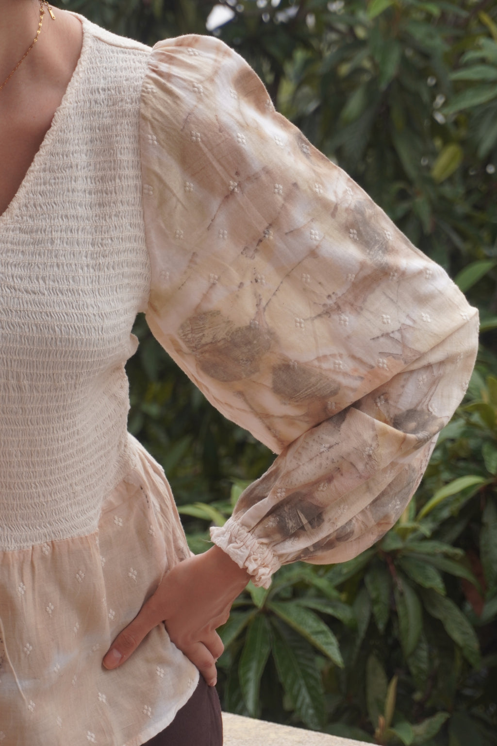 EcoPrint Koleksiyon Balon Kol Bluz