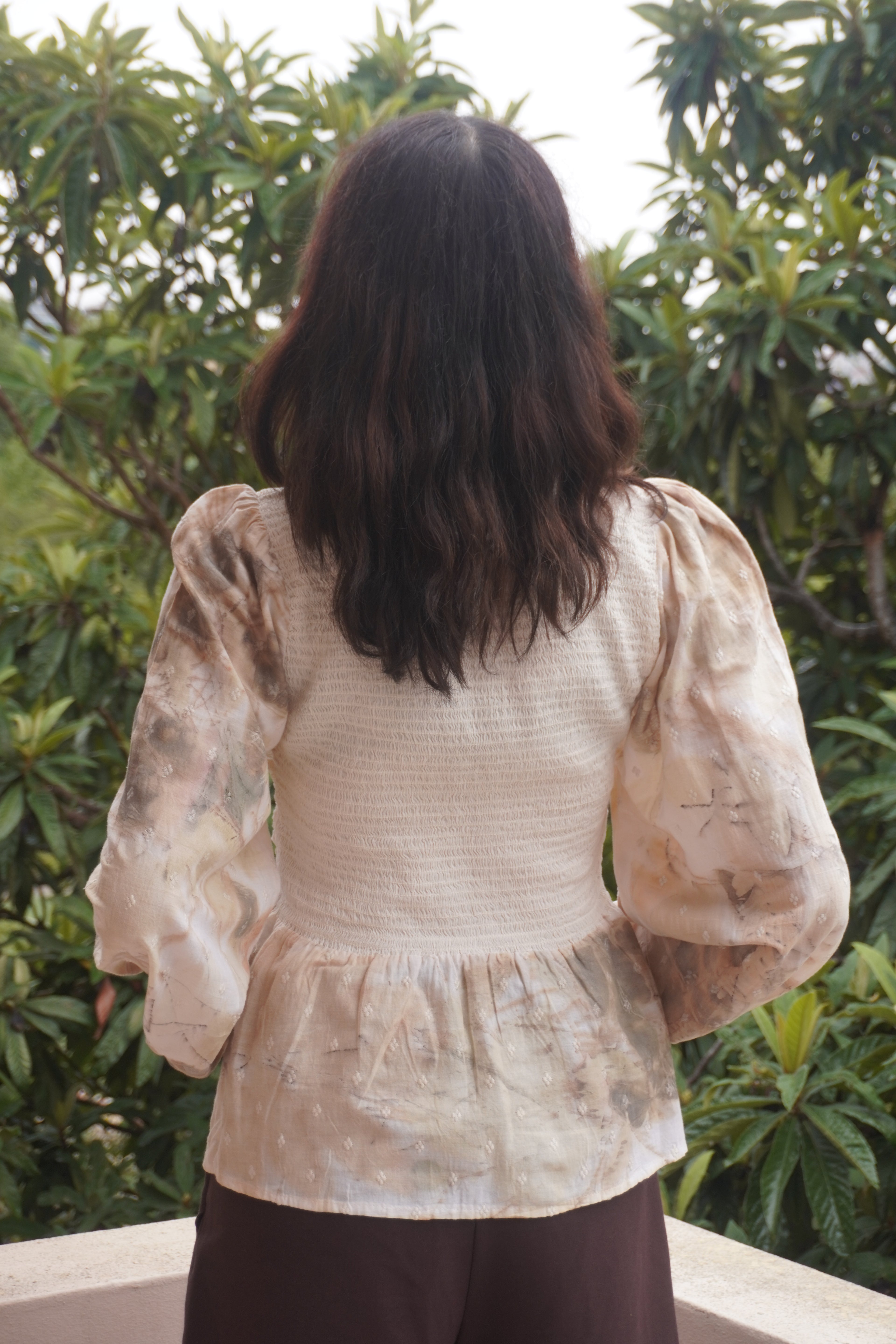 EcoPrint Koleksiyon Balon Kol Bluz