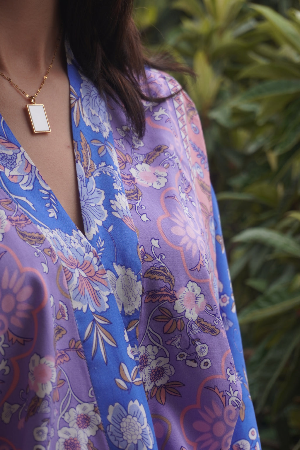 Batik Koleksiyon Vintage Kimono Bluz – Çiçek Desenli