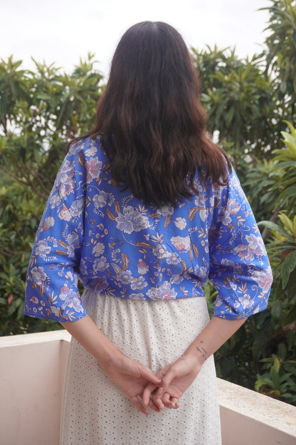 Batik Koleksiyon Vintage Kimono Bluz – Çiçek Desenli