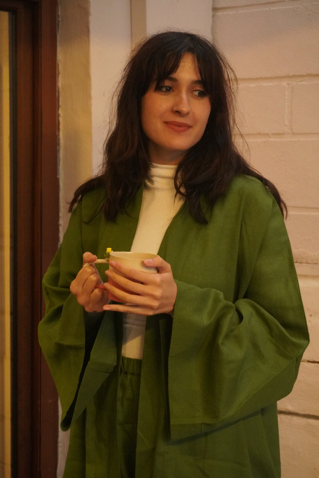 Yeşil Alt Üst Takım – Kimono Ceket & Pantolon