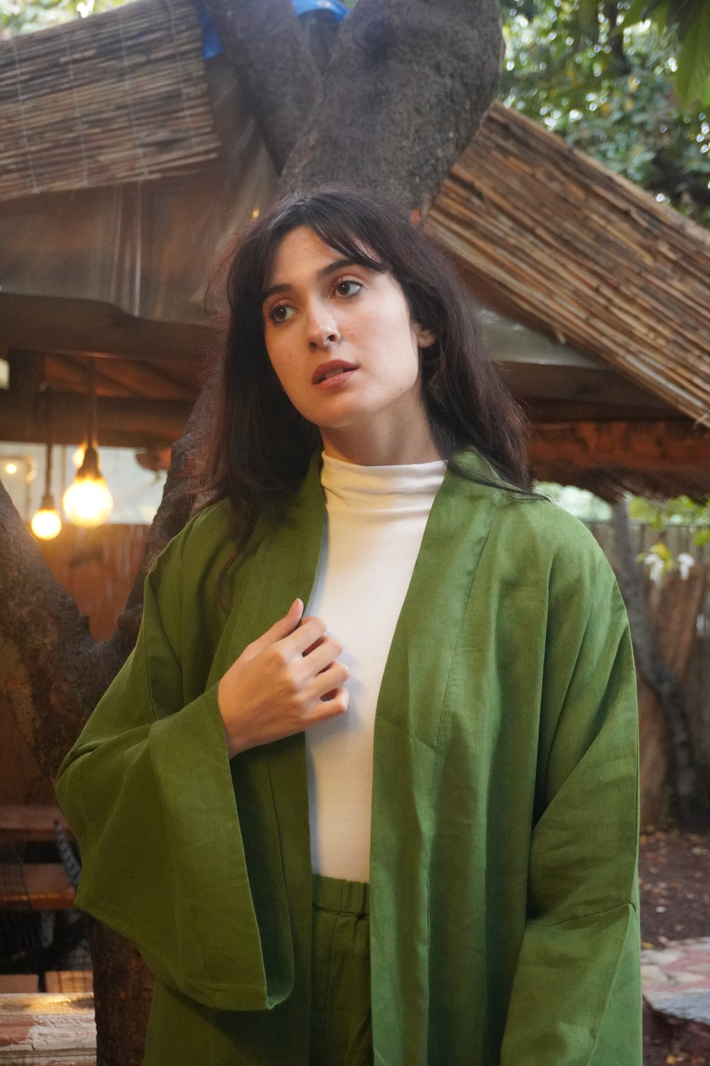 Yeşil Alt Üst Takım – Kimono Ceket & Pantolon