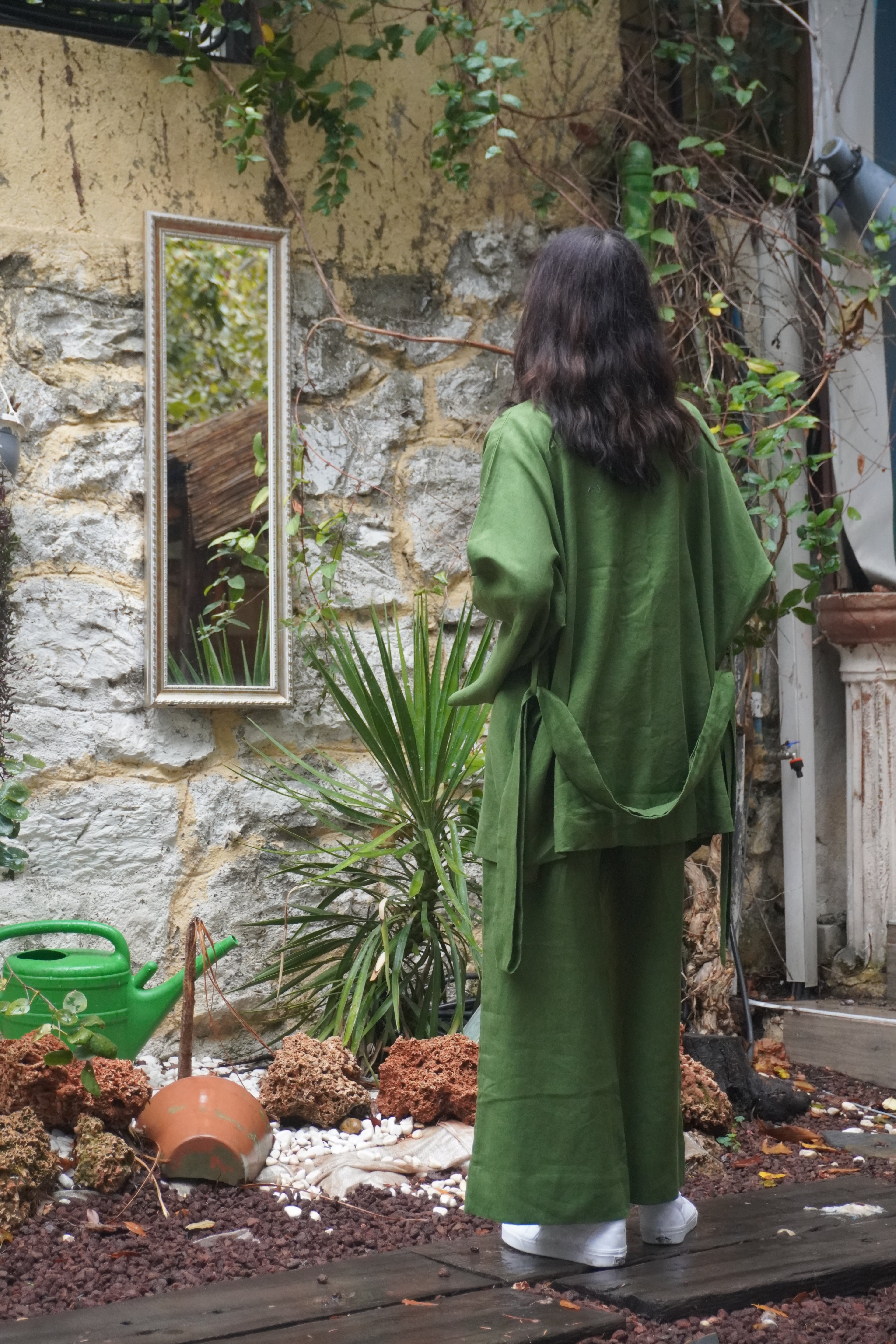 Yeşil Alt Üst Takım – Kimono Ceket & Pantolon